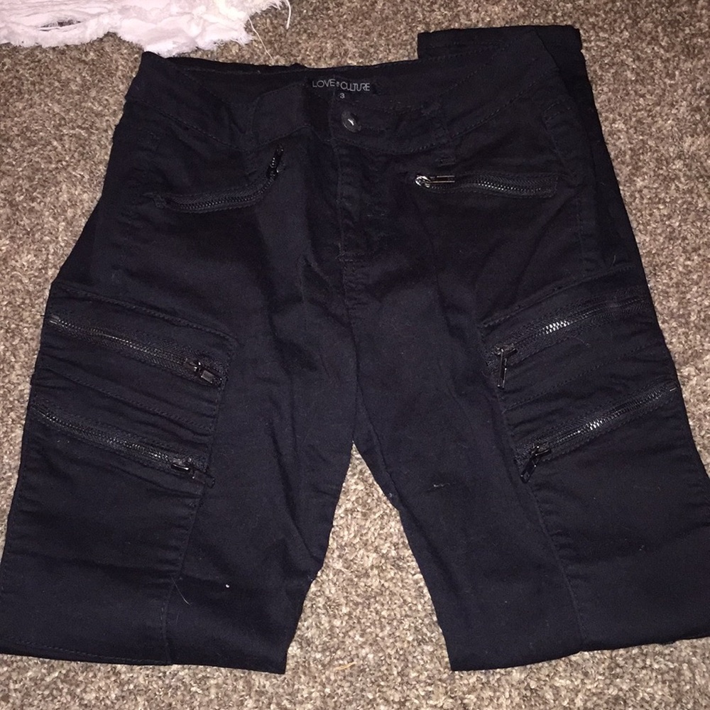 Love culture zip jeans